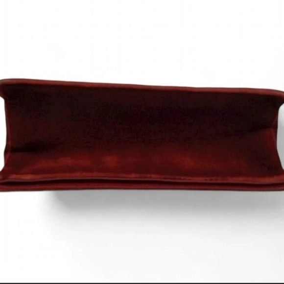 DVF Soiree Red Velvet Leather Top Handle Crossbody Shoulder Bag, NWOT - Picture 11 of 13